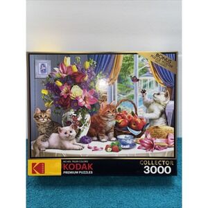 NEW & SEALED - Kodak - Fluffy Kittens in the Living Room 3000 Piece Puzzle